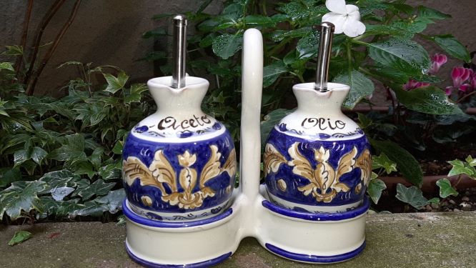 set olio e aceto in ceramica