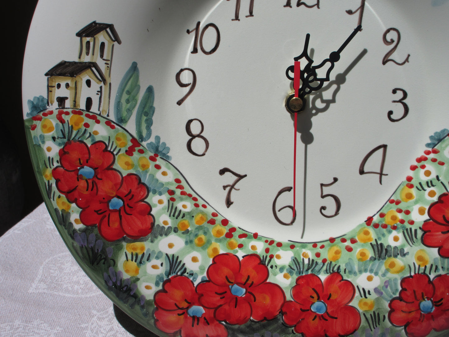 orologio da parete in ceramica