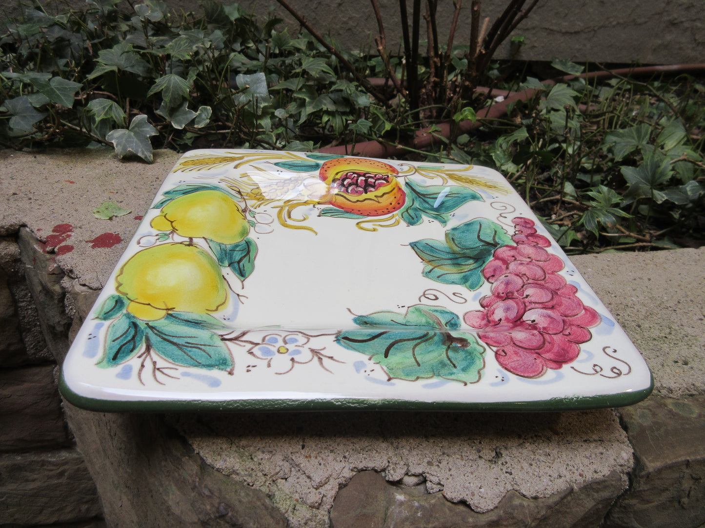 Piatto rettangolare in ceramica
