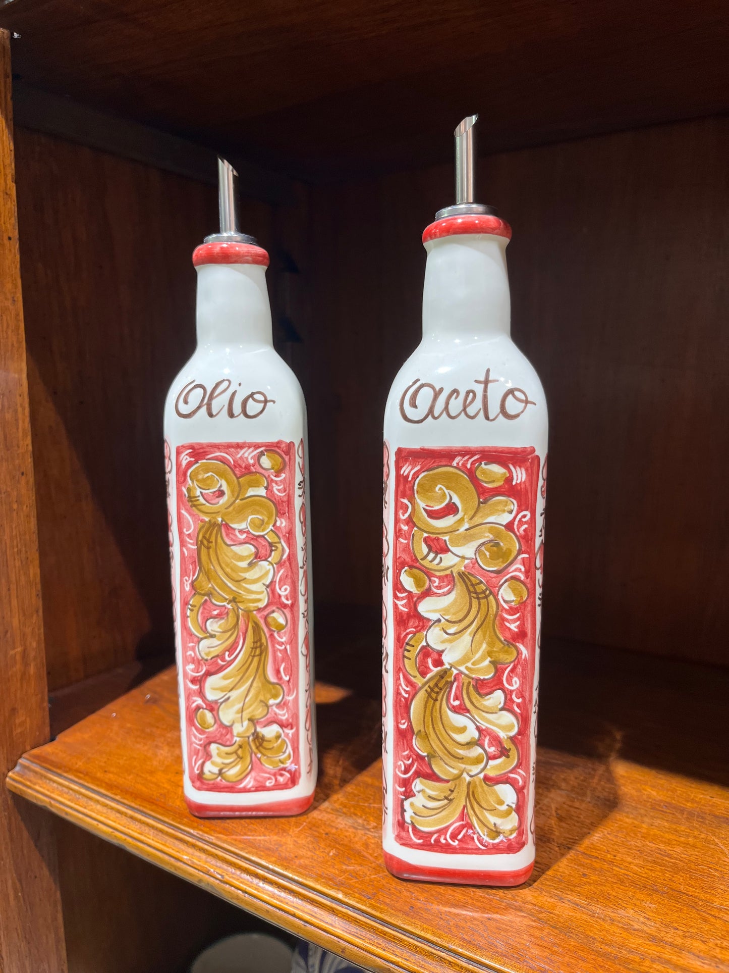 Ceramic oil and vinegar set of 2