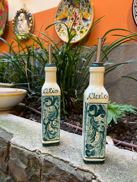 Ceramic oil and vinegar set of 2