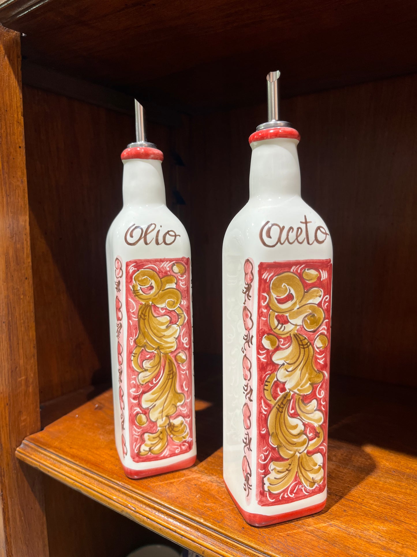 Ceramic oil and vinegar set of 2