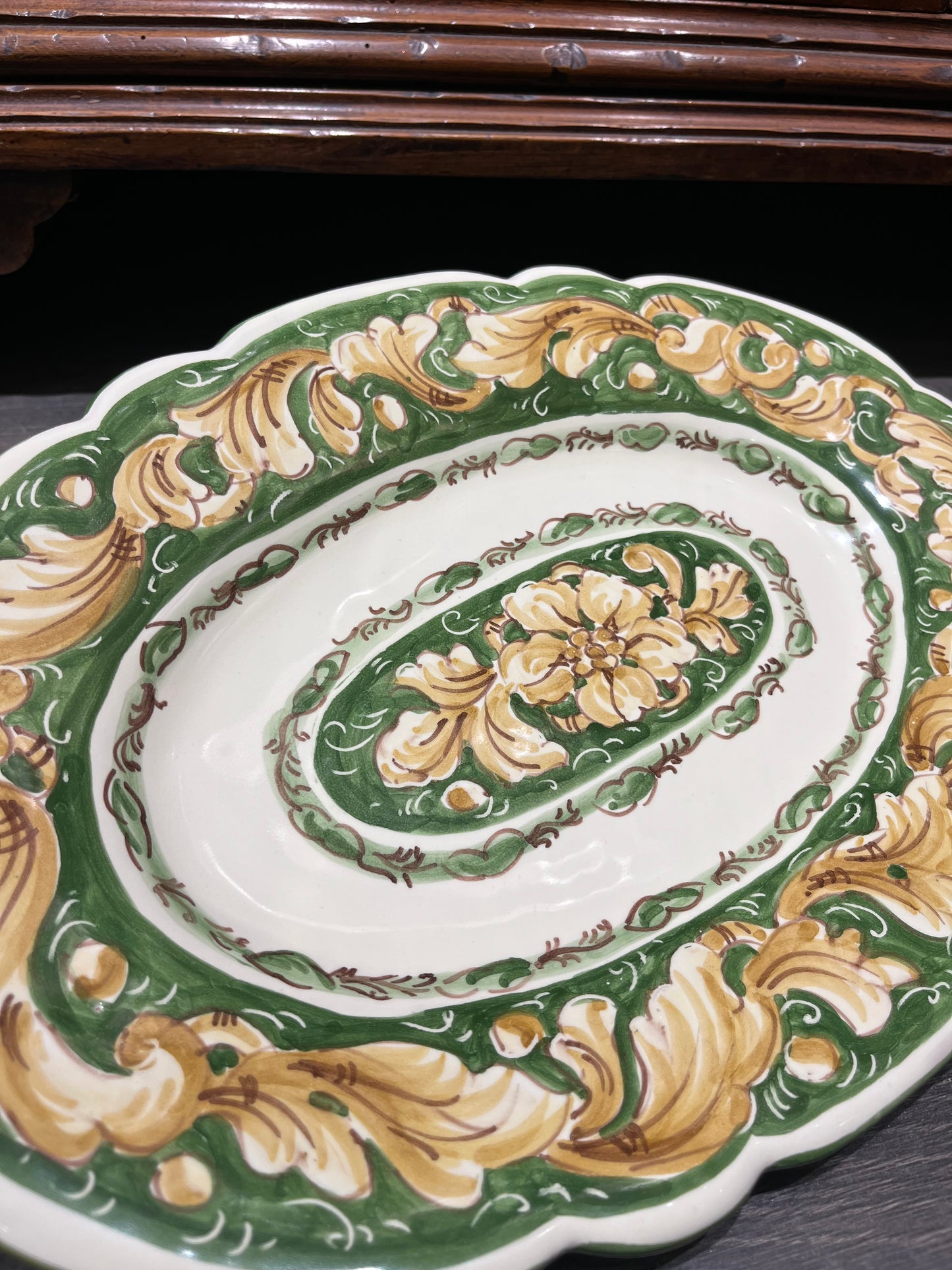 Ceramic oval plate