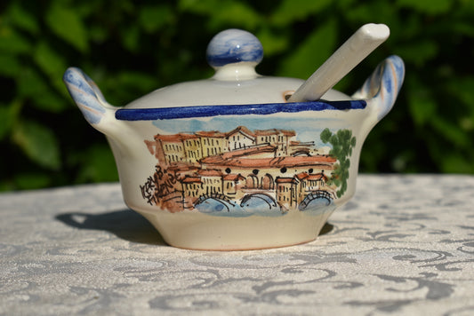 Barattolo contenitore in ceramica