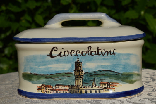 Barattolo contenitore in ceramica