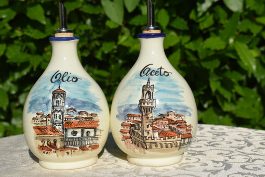 Set olio e aceto in ceramica