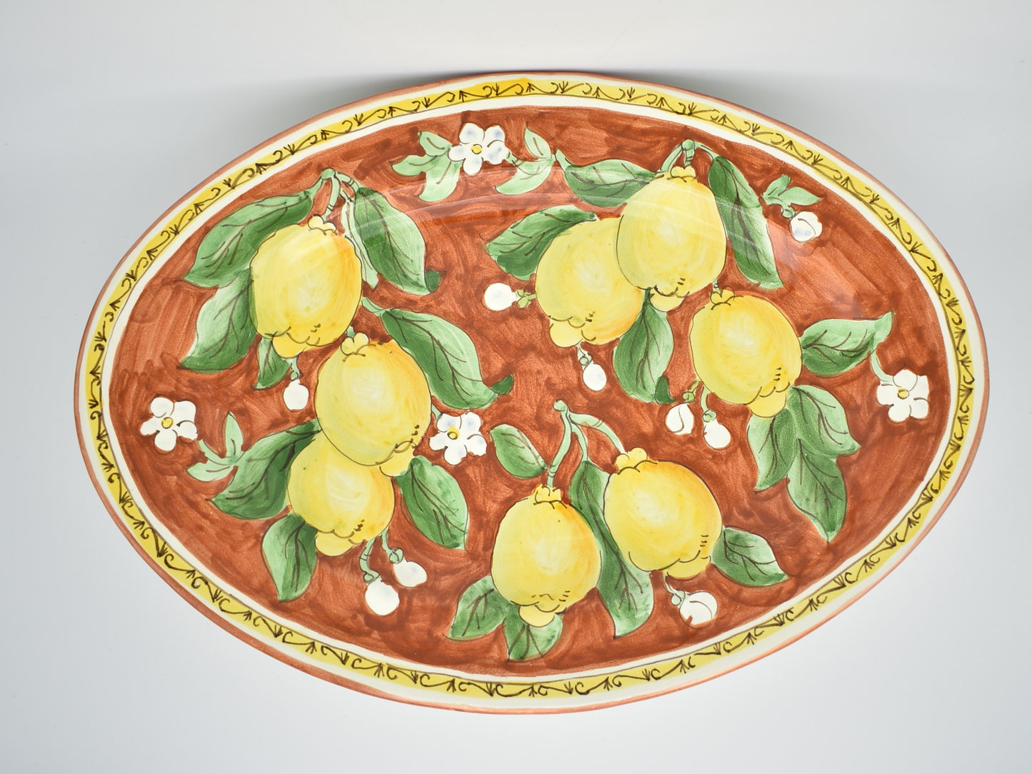 Piatto ovale grande in ceramica