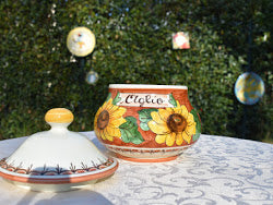 Barattolo contenitore in ceramica