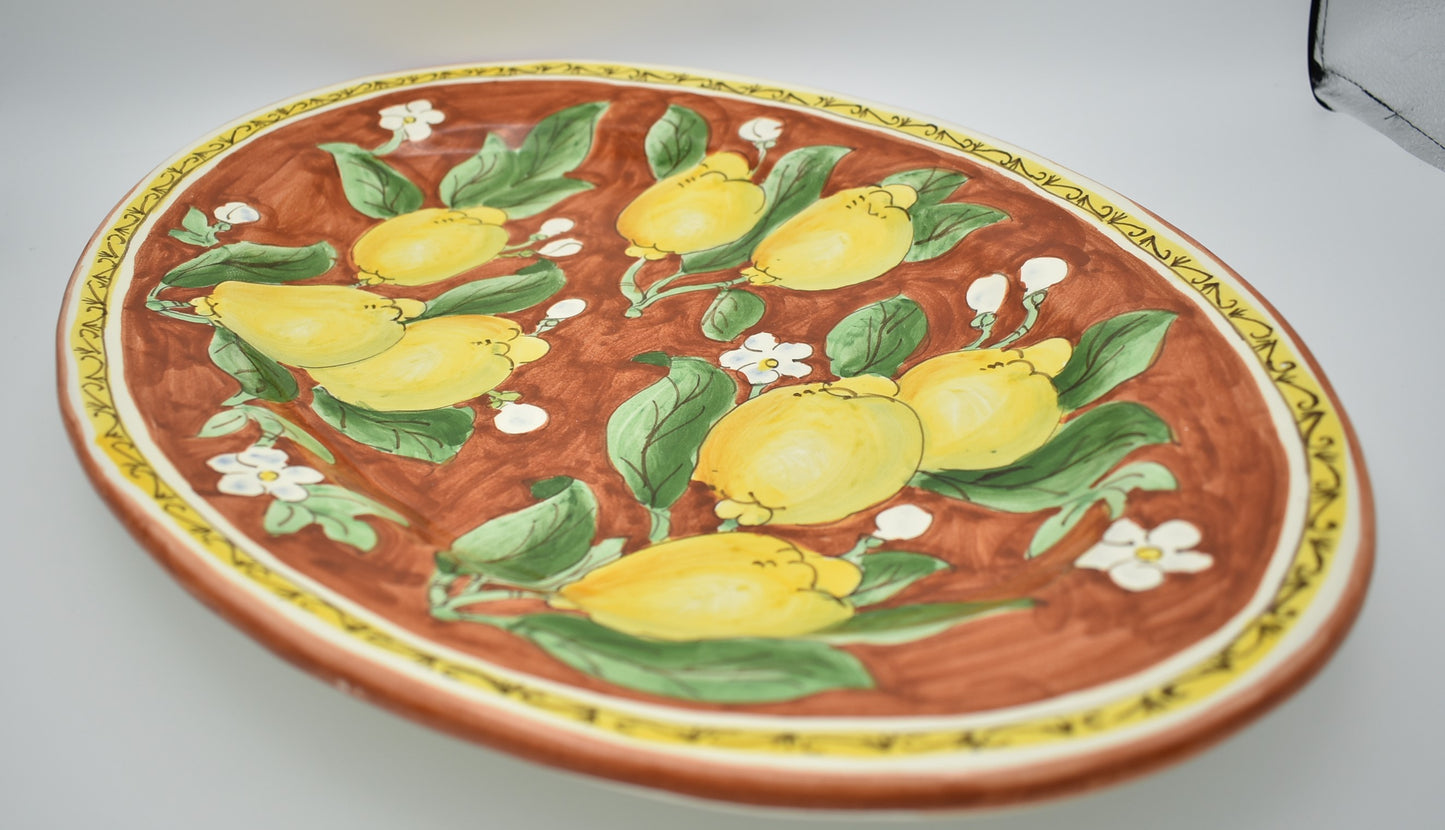 Piatto ovale grande in ceramica