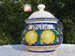 Barattolo contenitore in ceramica