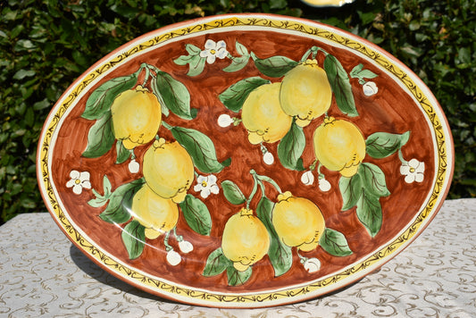 Piatto ovale grande in ceramica