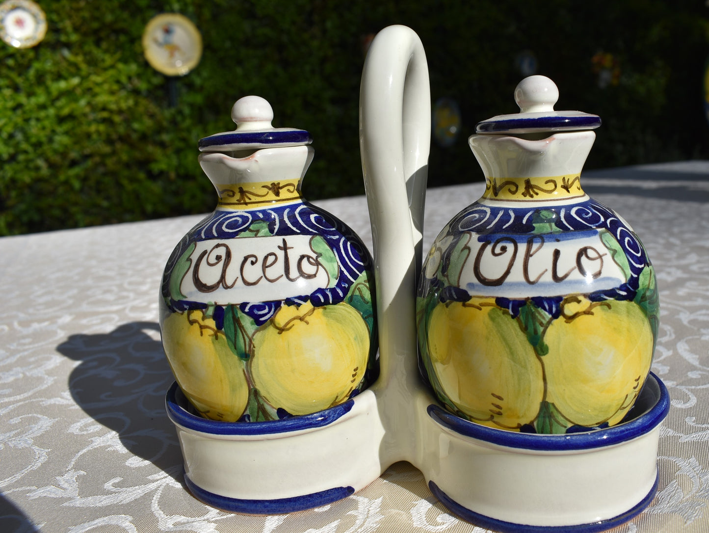 set olio e aceto in ceramica
