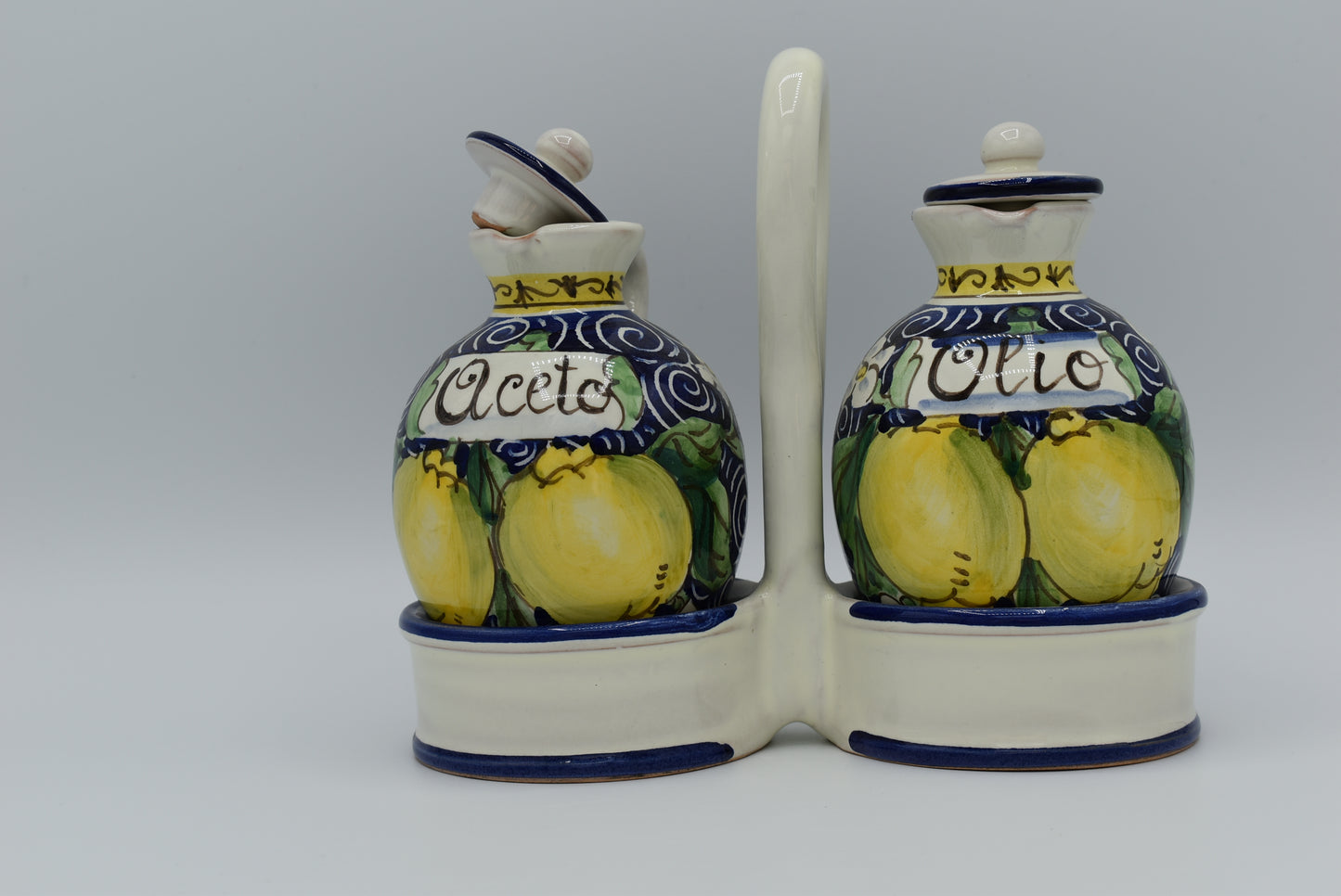 set olio e aceto in ceramica