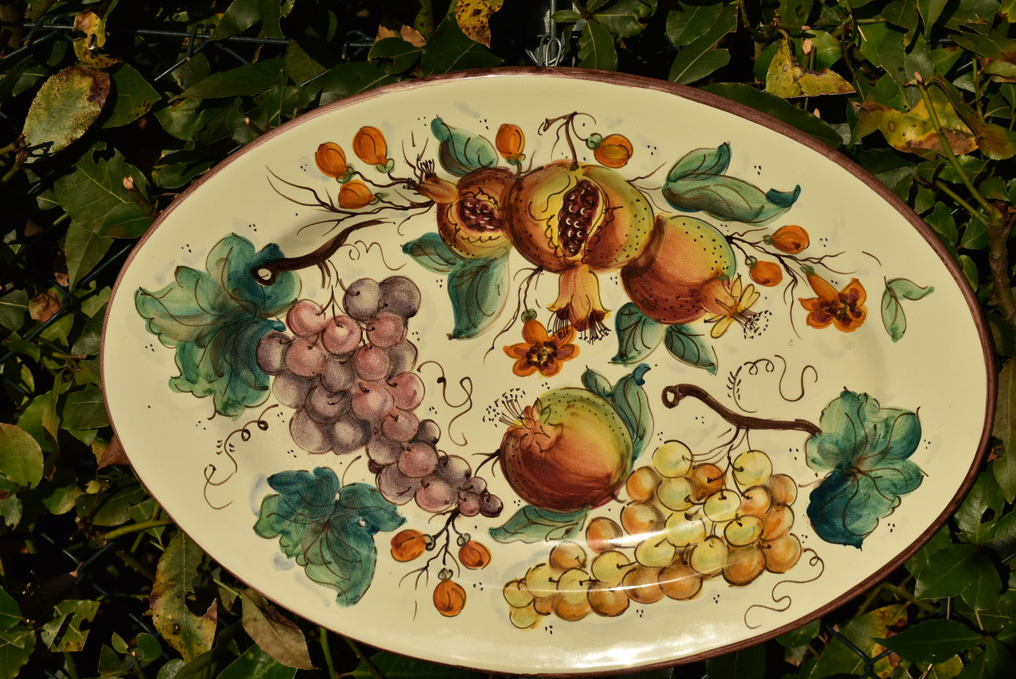 Piatto ovale grande in ceramica