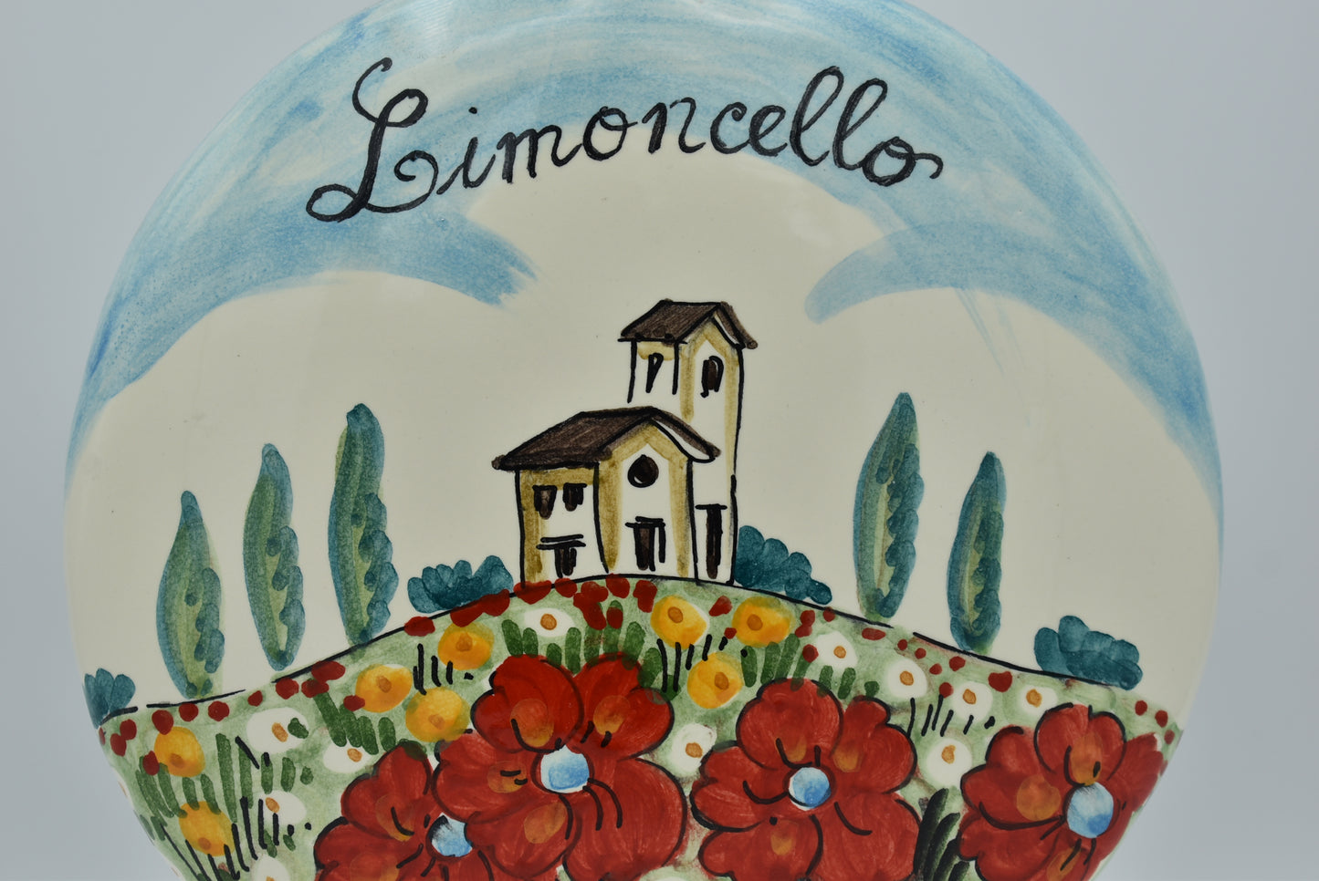 Ceramic bottle for limoncello