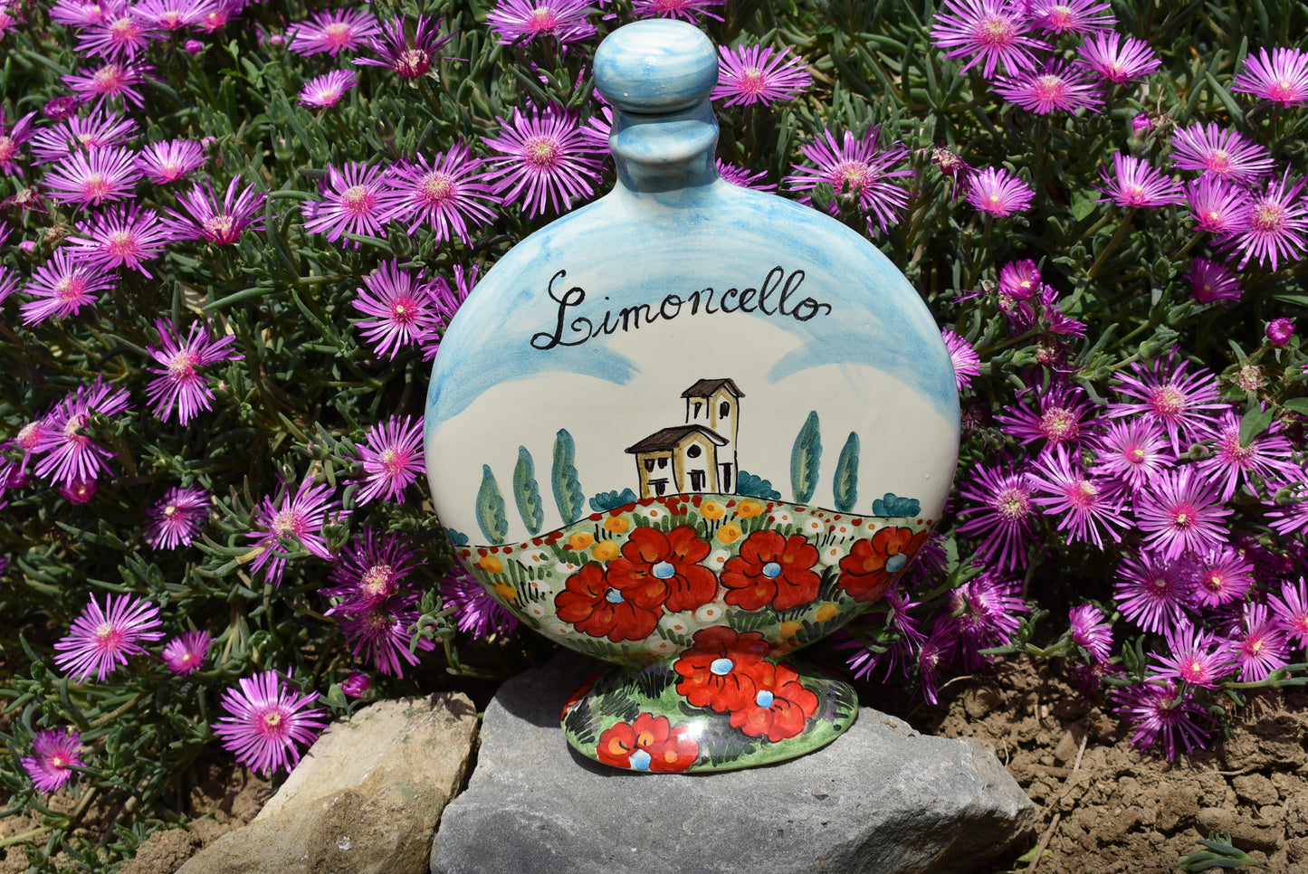 Ceramic bottle for limoncello