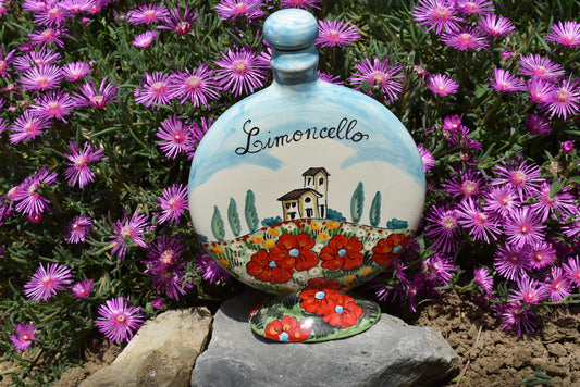 Ceramic bottle for limoncello