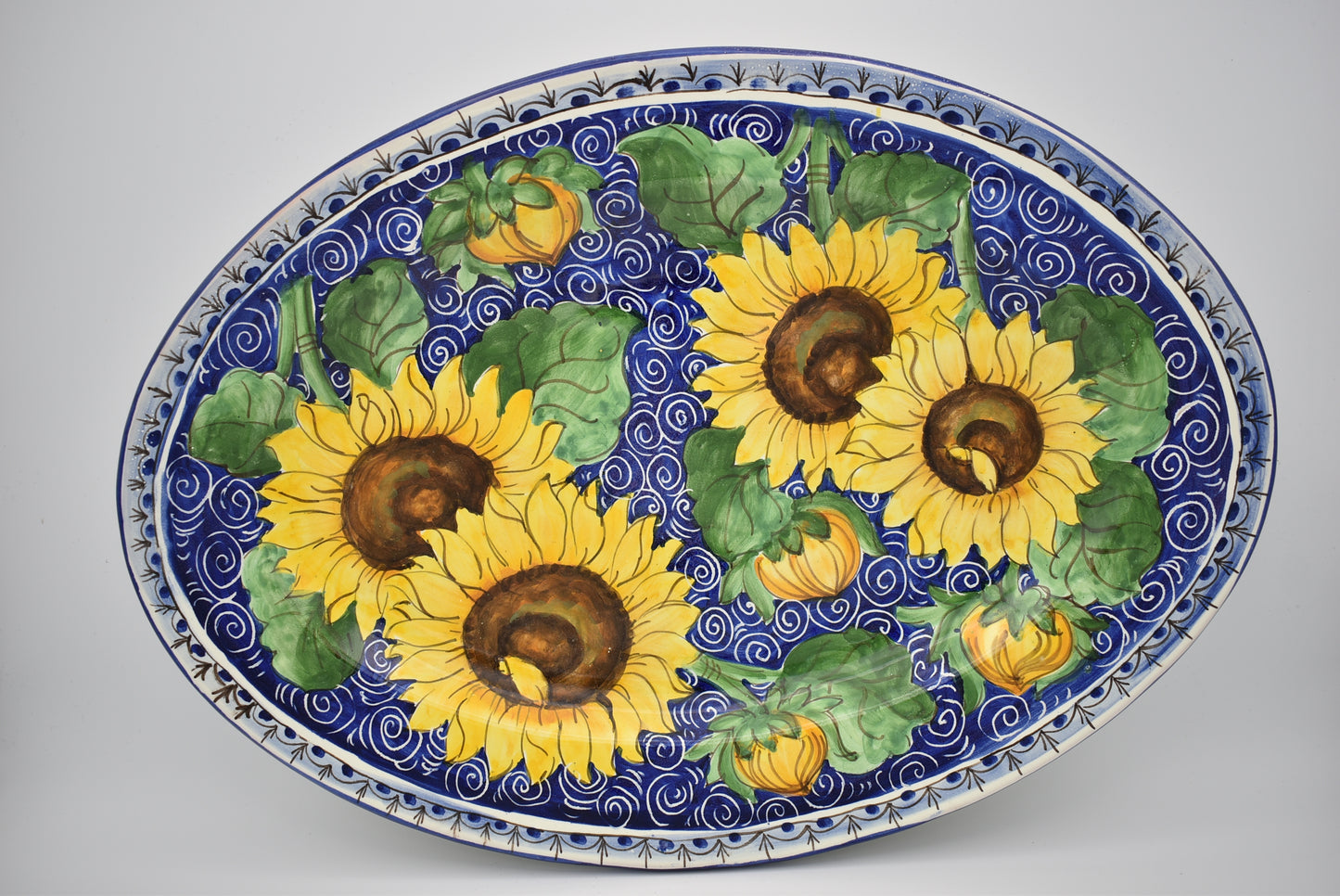 Piatto ovale grande in ceramica