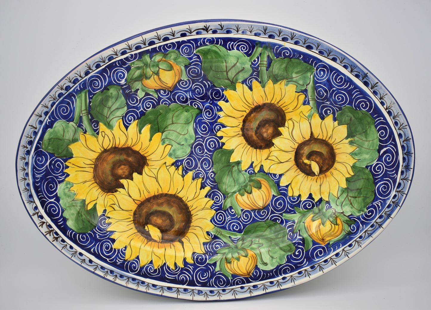 Piatto ovale grande in ceramica