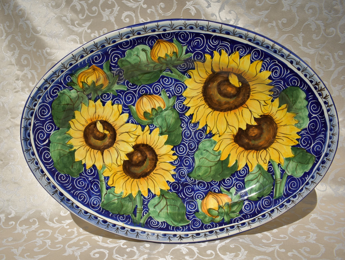 Piatto ovale grande in ceramica