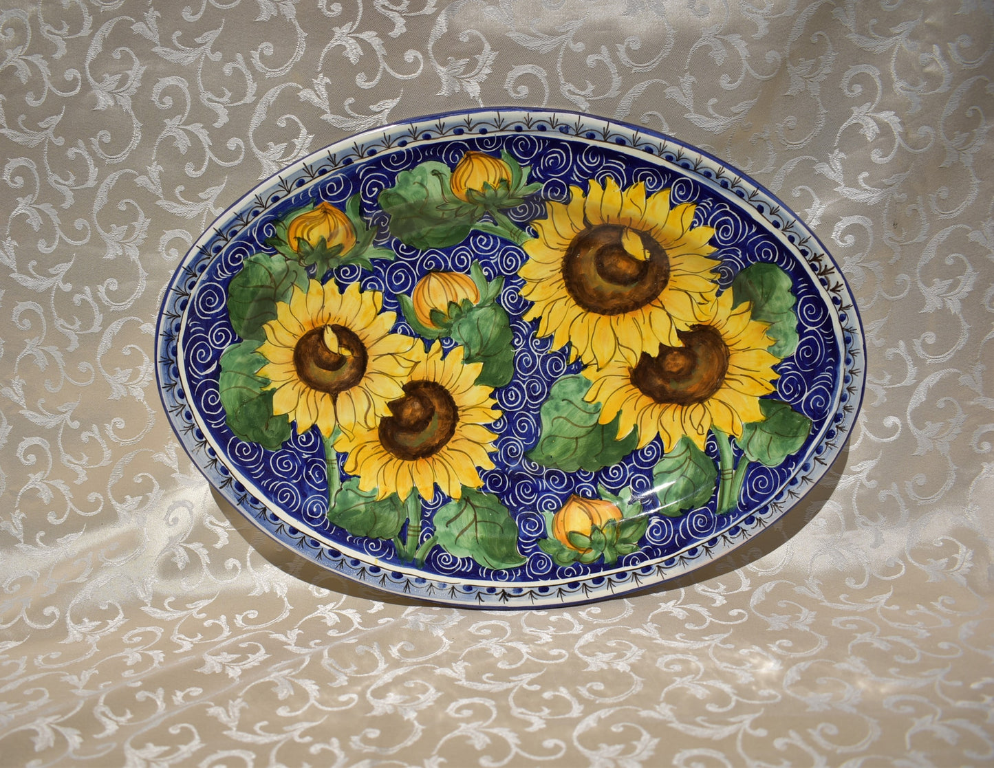 Piatto ovale grande in ceramica