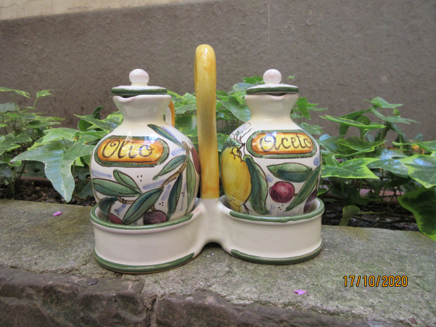 set olio e aceto in ceramica