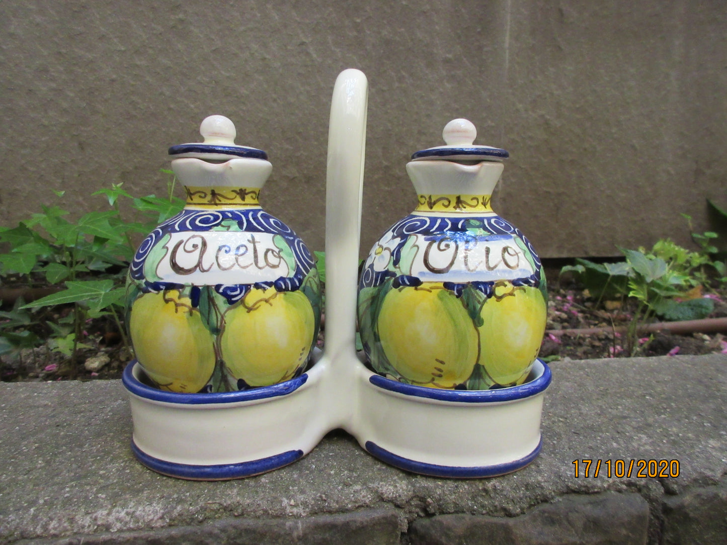set olio e aceto in ceramica