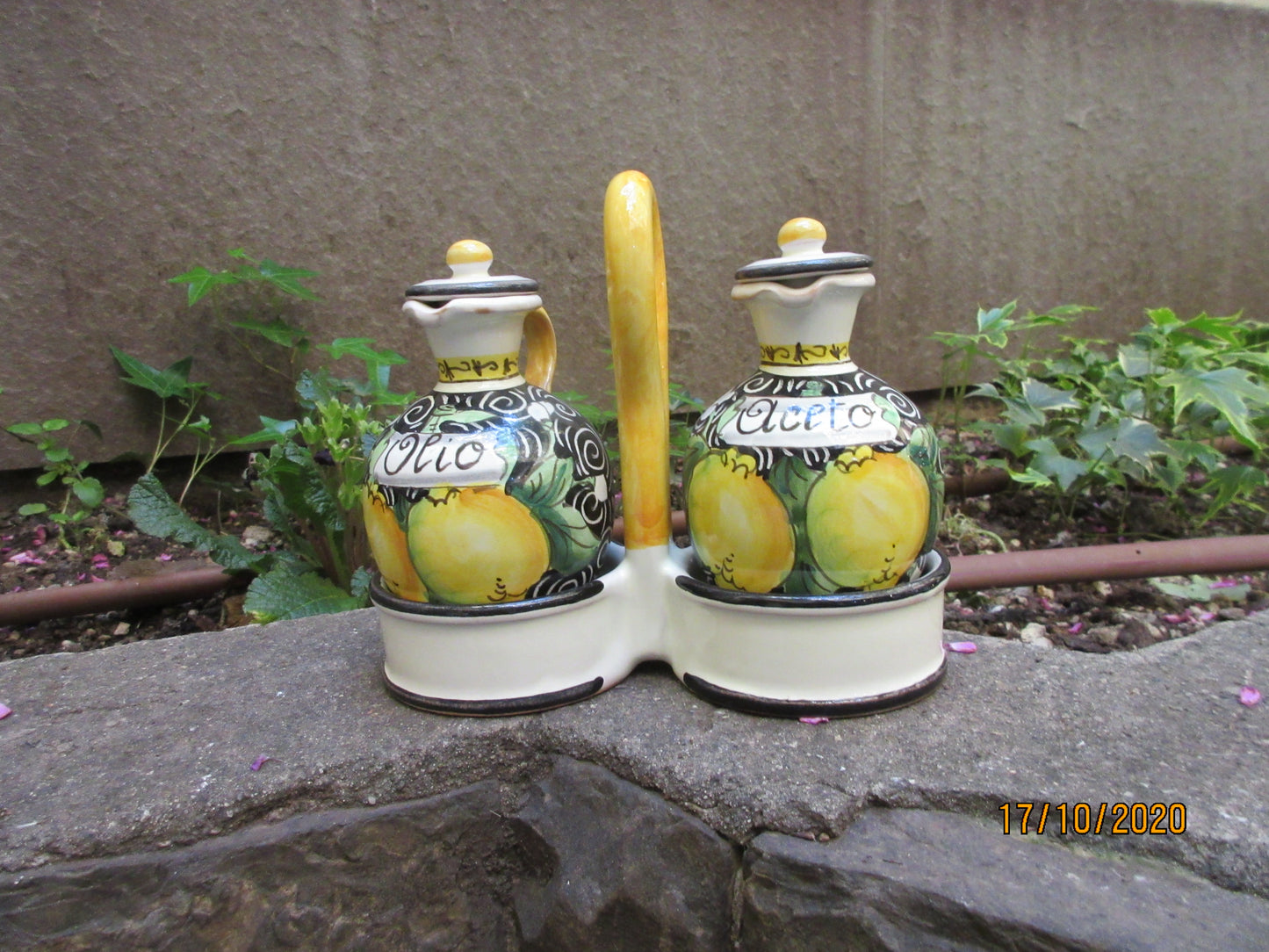 set olio e aceto in ceramica