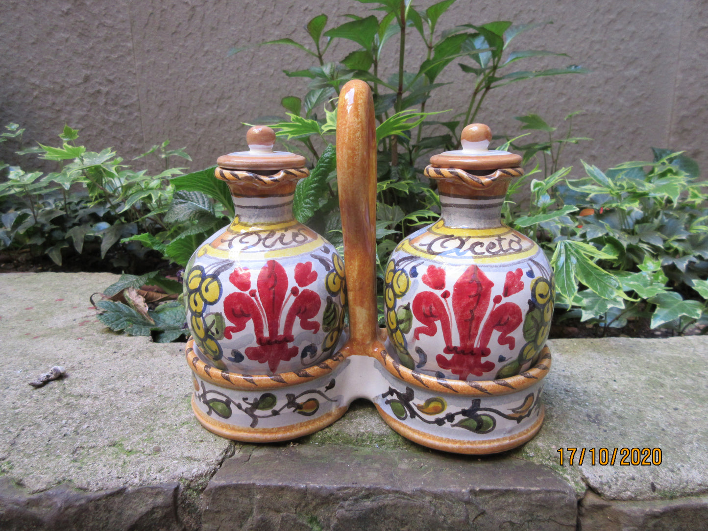 set olio e aceto in ceramica