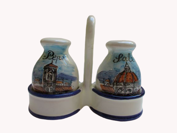 saliera e pepiera in ceramica