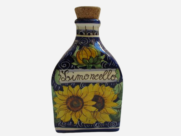 ceramic limoncello bottle