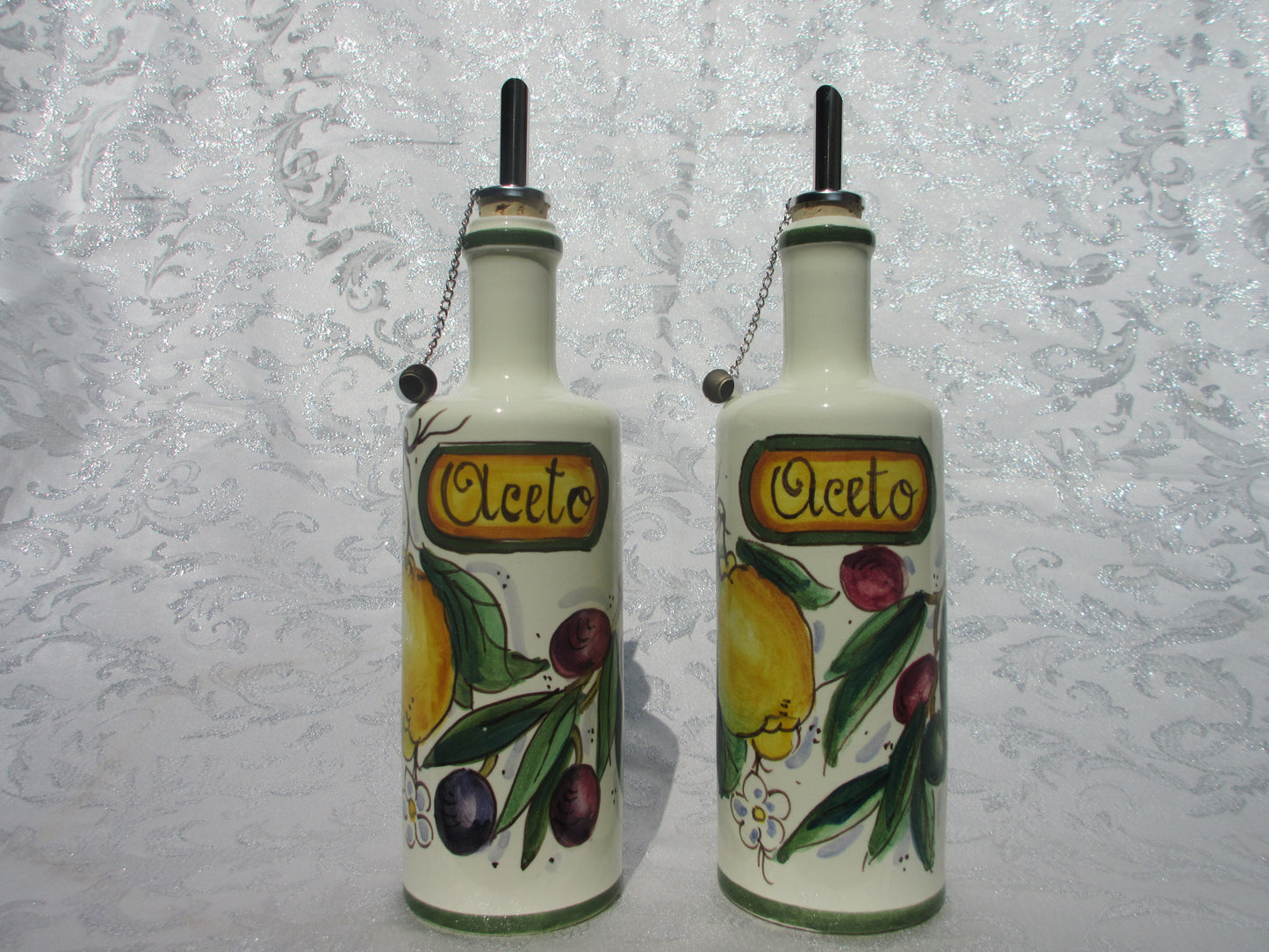 set olio e aceto in ceramica