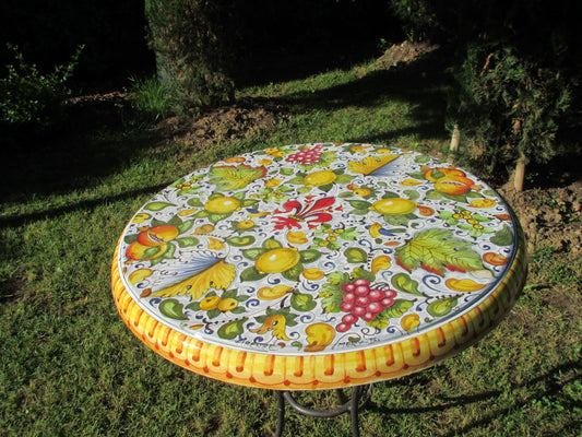 piano tavolo rotondo in ceramica