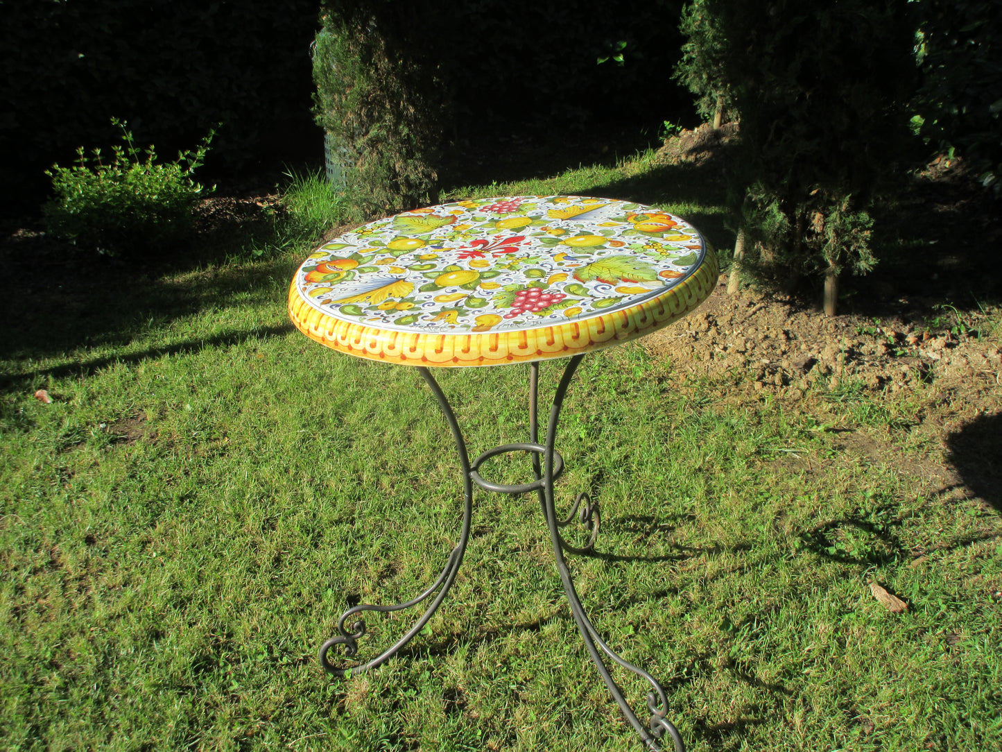 piano tavolo rotondo in ceramica