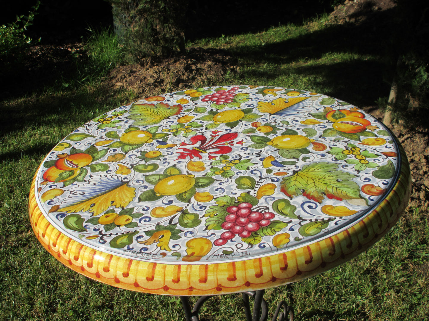 piano tavolo rotondo in ceramica