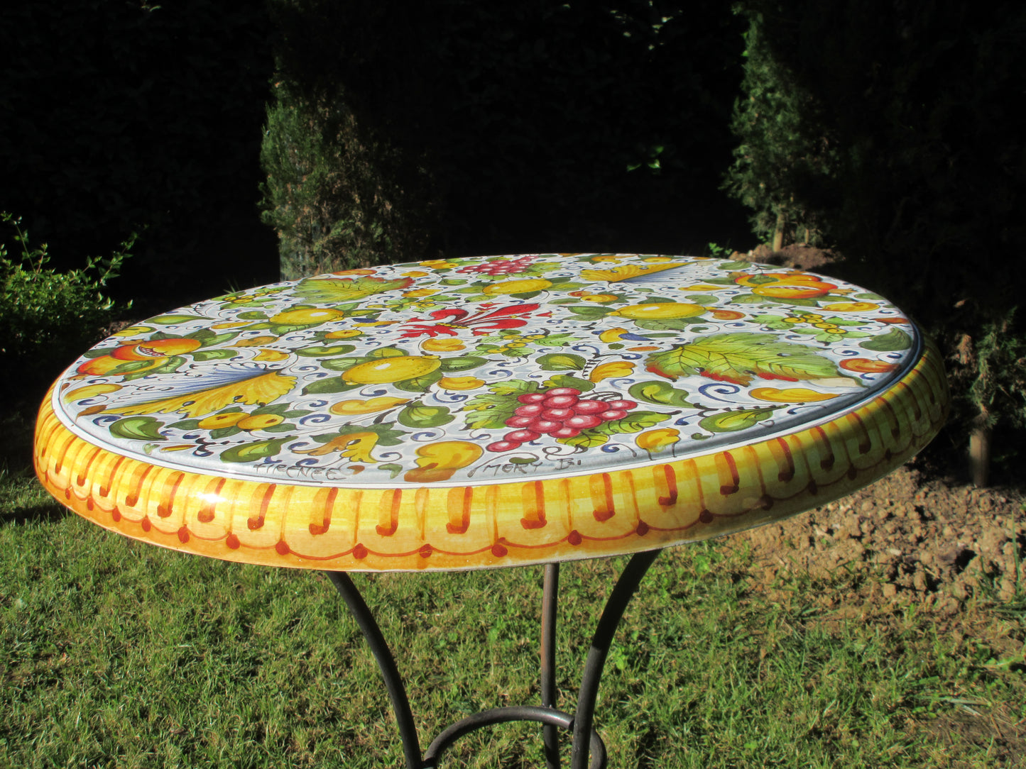 piano tavolo rotondo in ceramica