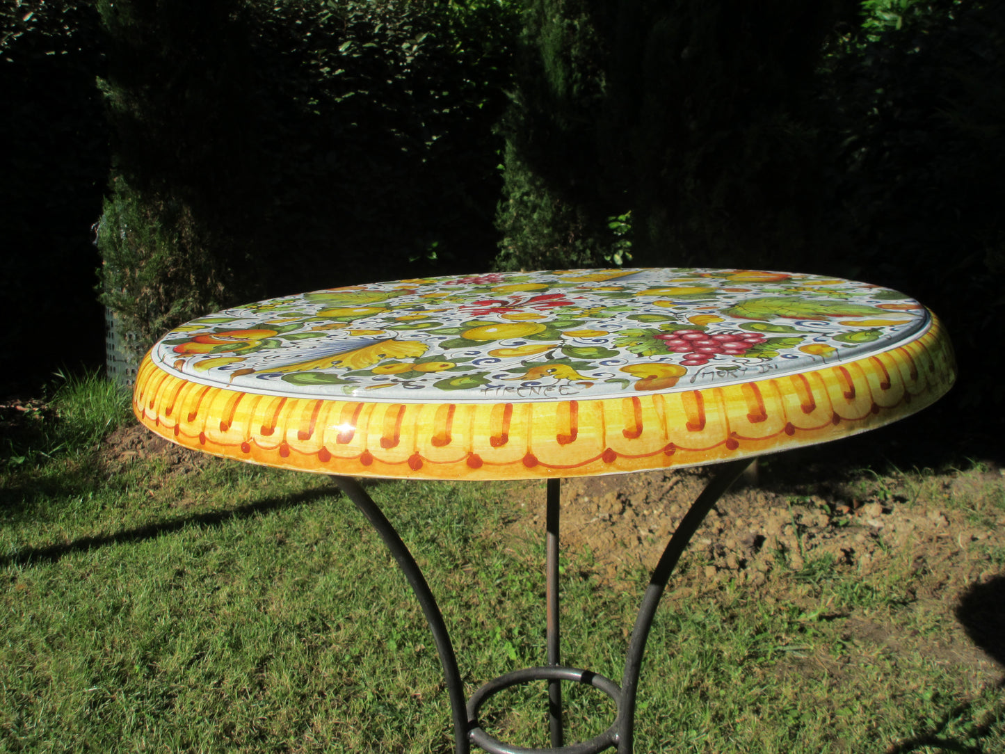 piano tavolo rotondo in ceramica