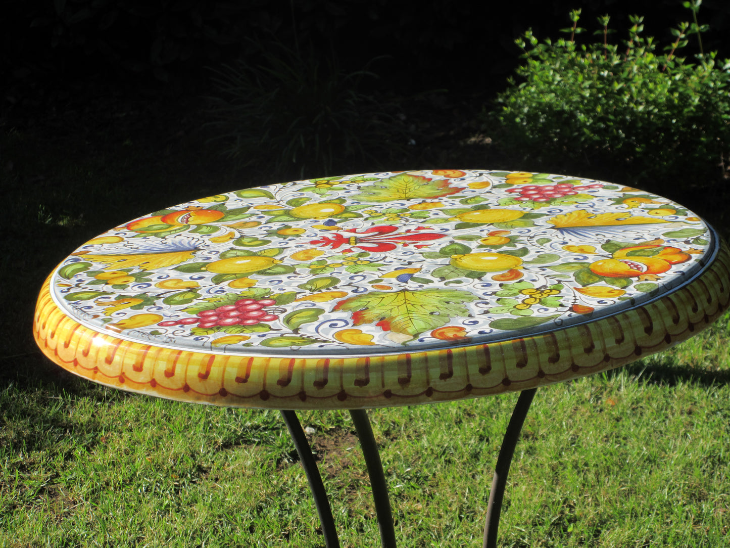 piano tavolo rotondo in ceramica