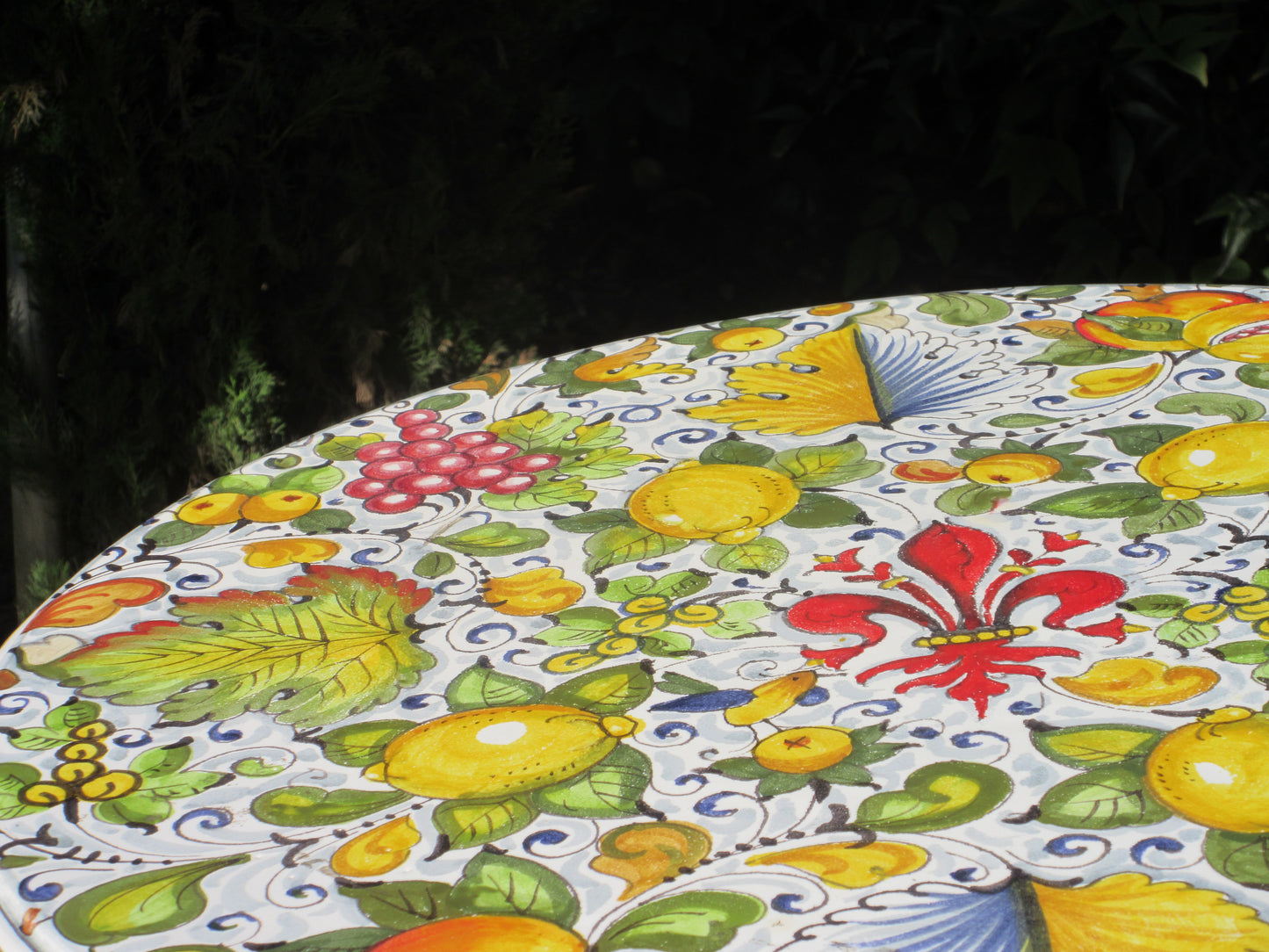 piano tavolo rotondo in ceramica