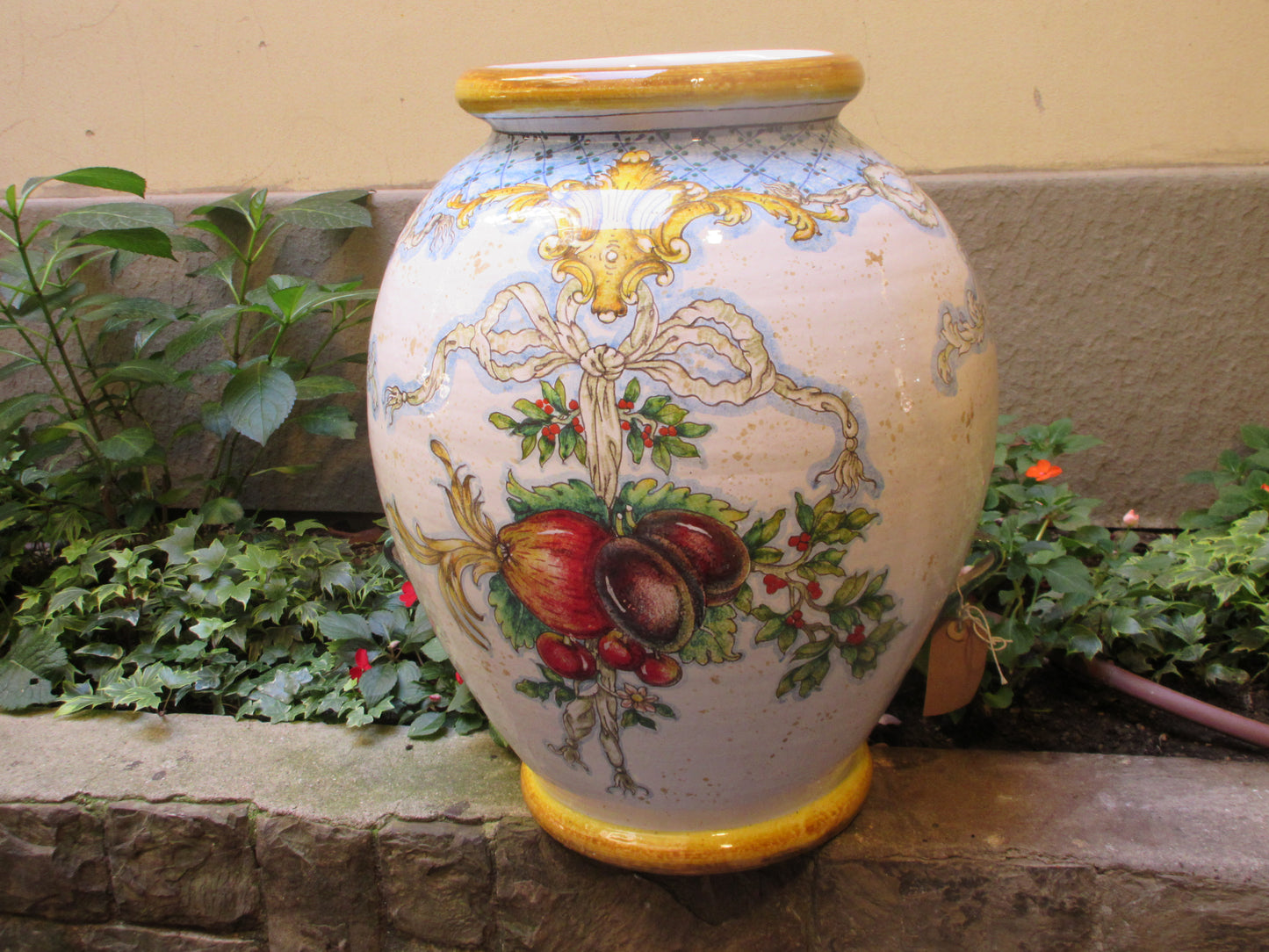 Portaombrelli toscano fatto a mano e dipinto a mano con design tradizionale