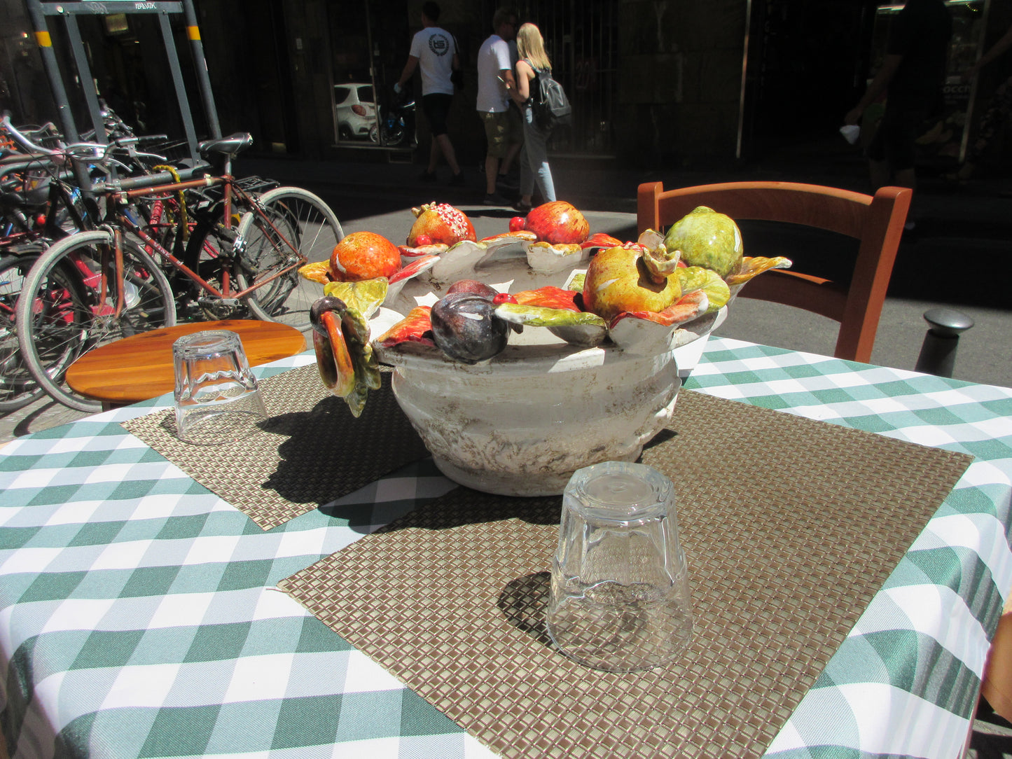 ceramic centerpiece basket