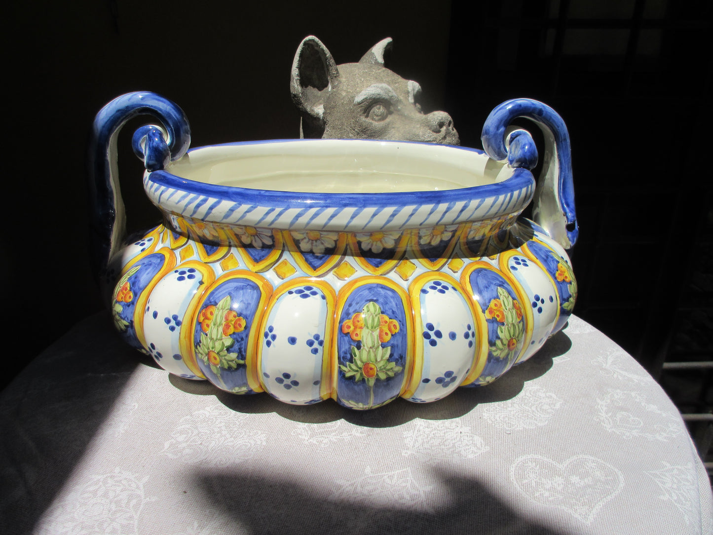centrotavola in ceramica