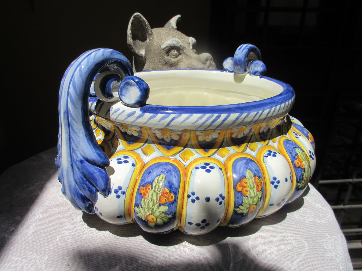 centrotavola in ceramica