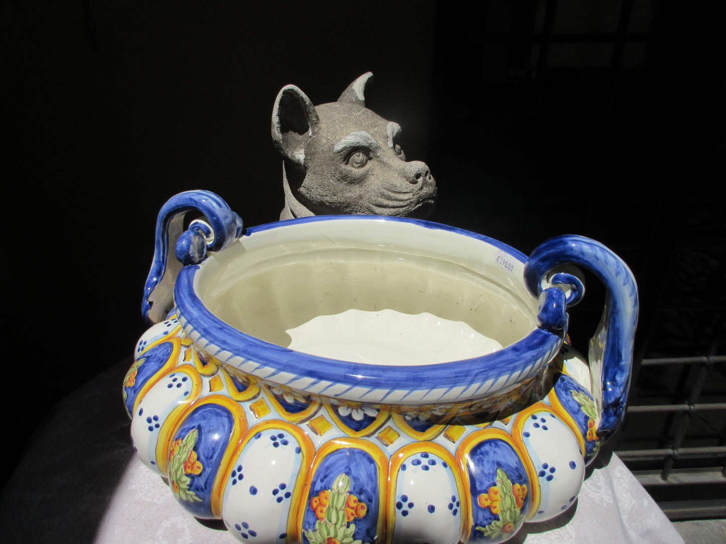 centrotavola in ceramica
