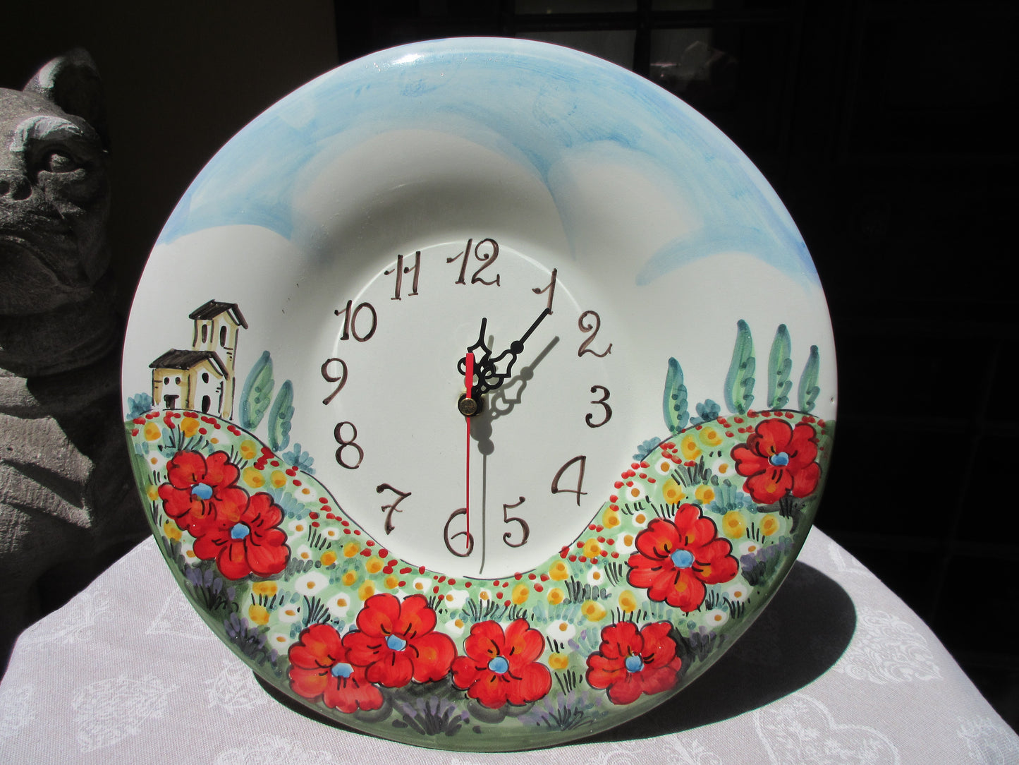 orologio da parete in ceramica