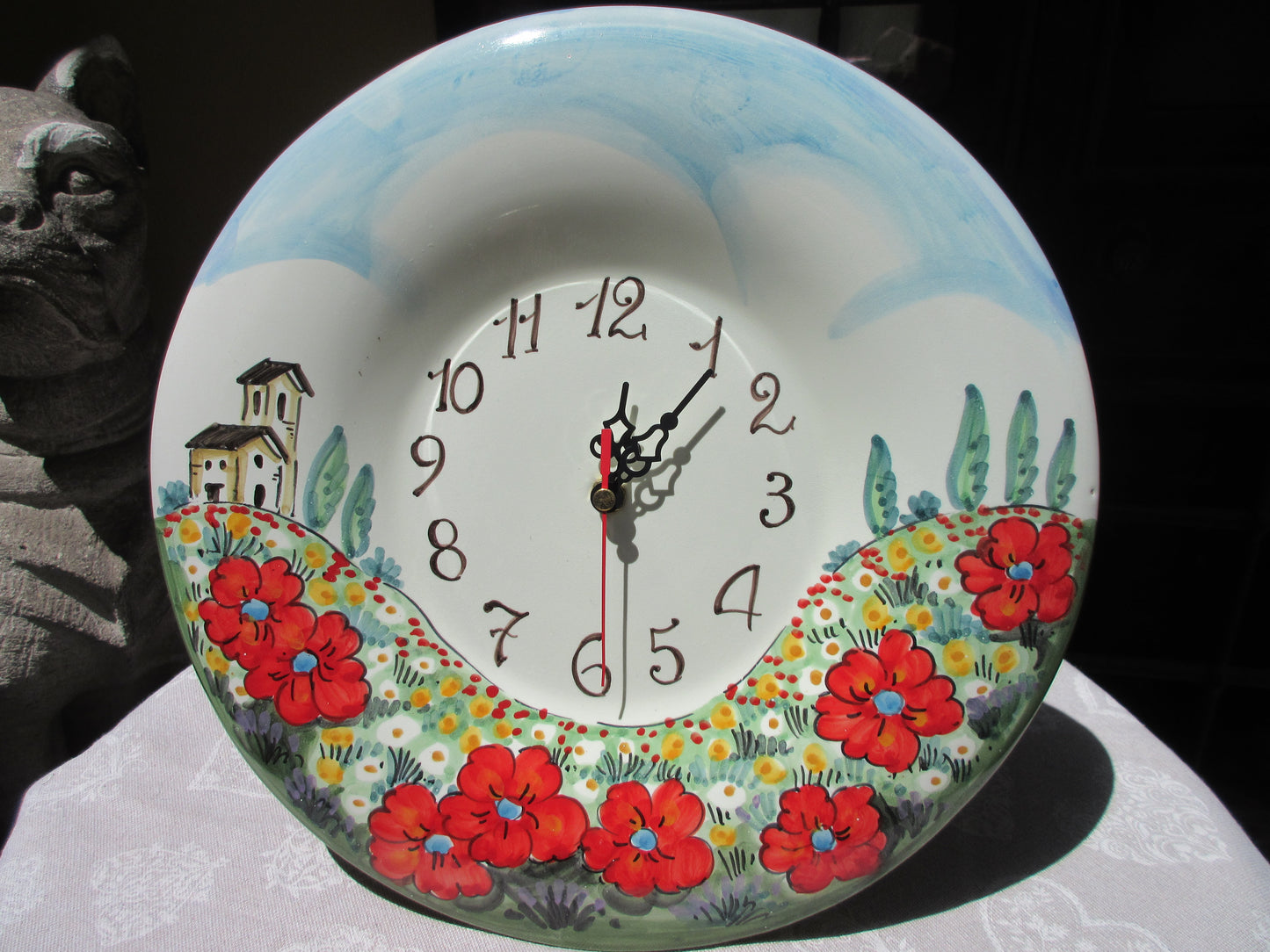 orologio da parete in ceramica