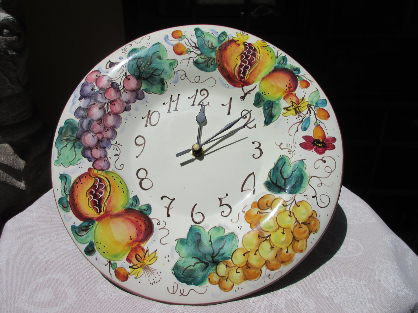 orologio da parete in ceramica