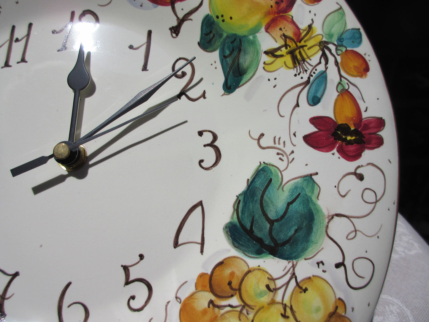 orologio da parete in ceramica