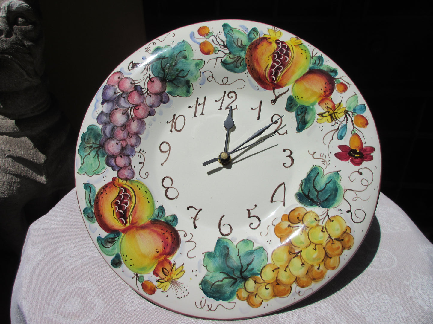 orologio da parete in ceramica