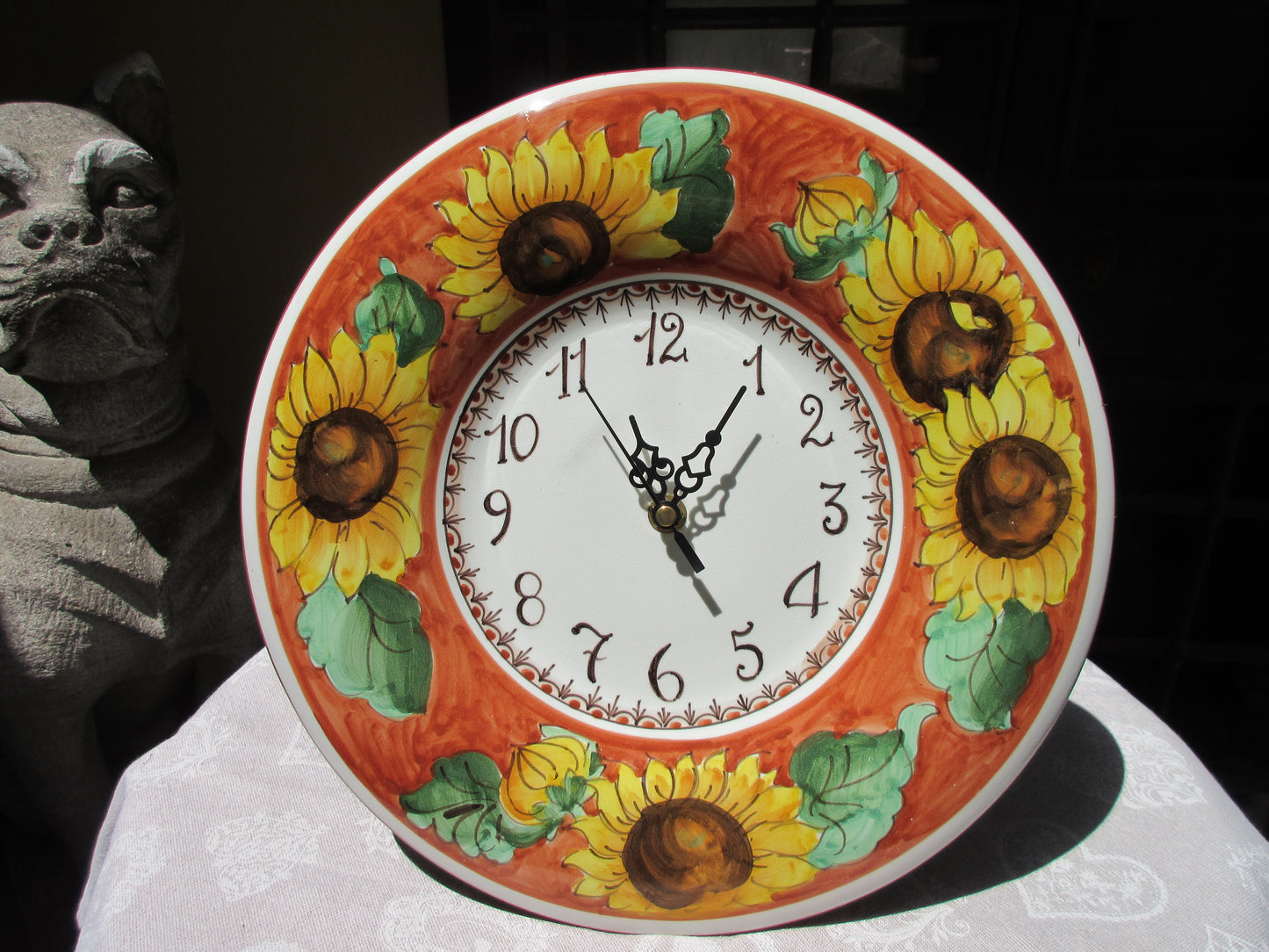 orologio da parete in ceramica